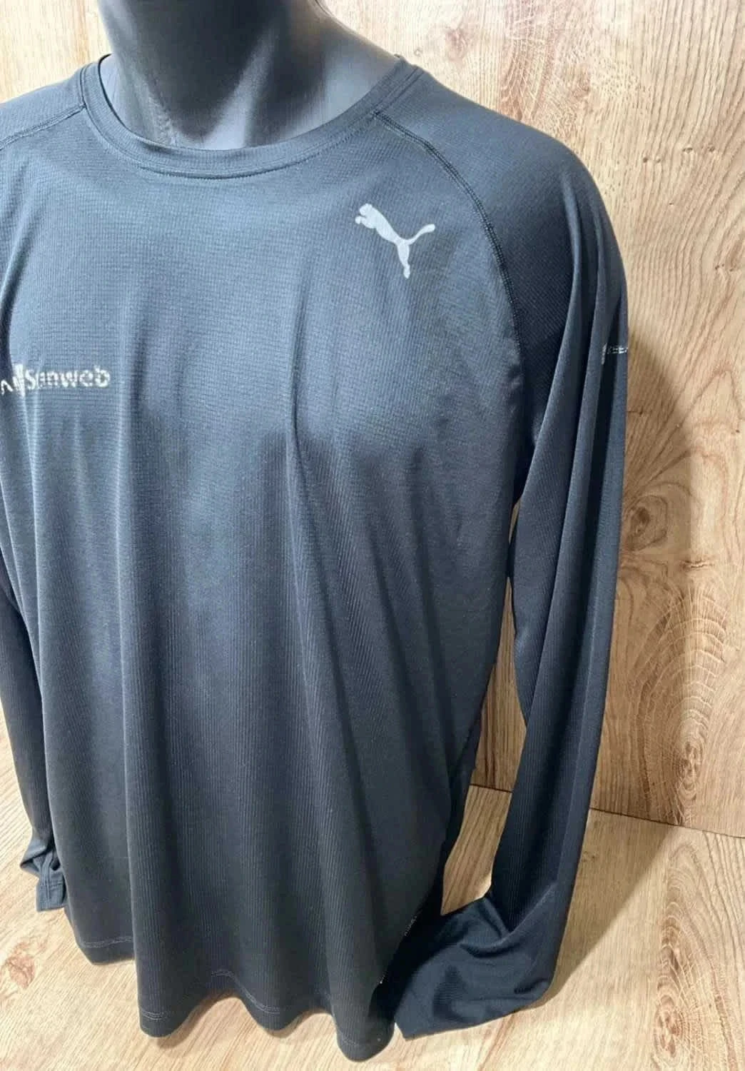 T-shirt team sunweb Puma homme  L 100% polyester noir et blanc – photo 2